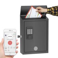 Pašto dėžutė su elektronine spyna 37x10x26cm, juoda