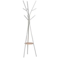 HOMCOM baltos spalvos, metalinis, 45x45x180cm, prieškambario kabykla, paltų stovas, paltų lentyna, 45x45x180cm
