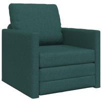 Grindų Sofa Lovos 2 viename Tamsiai Žalia 74x77x81 cm Audinys
