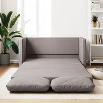 Grindų sofa-lova, 2-1, taupe spalvos, 112x174x55cm, audinys