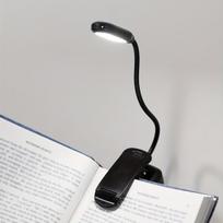 Nešiojama LED skaitymo lempa su spaustuku, Black Shell White Light