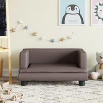 vidaXL Vaikiška sofa, rudos spalvos, 60x40x30cm, dirbtinė oda