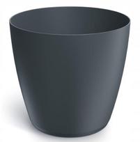 Plastikinis vazonas Mate 11,9x10,9 cm antracito spalvos (matinis)