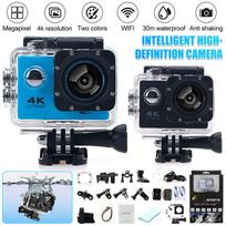 Veiksmo ir laisvalaikio kamera Veiksmo kameros, 4K 2 colių Ultra HD 1080P Sport WiFi 16MP veiksmo kamera DV Video Go Car Cam Pro JK