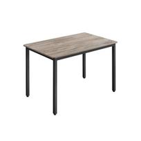 Valgomasis stalas, virtuvės stalas, 70 x 110 x 77 cm, Greige, vintage ruda-juoda.