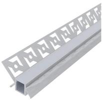 Avide įleidžiamas aliuminio profilis vidiniam kampui 46.8x24mm su matiniu dangteliu, 1m