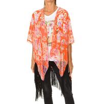 Pončas moterims Desigual, oranžinis, Universalus
