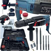Smūginis perforatorius EUROTEC SDS+ su 2600 W galia, 4 režimai, priedai ir lagaminas