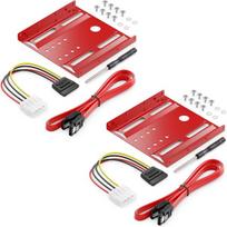 2x Montavimo Rėmelis 2.5" Ssd/hdd į 3.5" Adapteris Raudonas