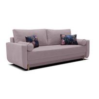 Trivietė sofa - lova PARMA DL, šviesiai rožinė