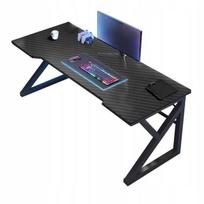Kompiuterinių žaidimų stalas juodas anglies modernus žaidėjui 120 cm