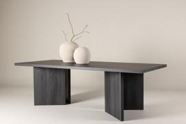 Valgomojo stalas Bassholmen, 240 x 100 x 75 cm, juodas