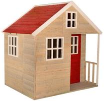 Medinis vaikų žaidimų namelis Wendi Toys M13R Nordic Villa, raudona, 120 x 155 x 168 cm