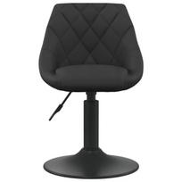 vidaXL Valgomojo kėdė, juodos spalvos, aksomas (335313), Juoda