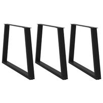 Valgomojo stalo kojos v formos 3 vnt juoda 90x(72-73,3) cm