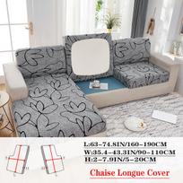 Pieno šilko spausdintas sofos užvalkalas, Chaise Longue