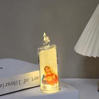 LED elektroninė žvakė su Švč. Mergelės Marijos atvaizdu, FS-03
