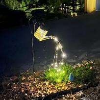Retro metalinis laistytuvas su LED šviesomis,  Šiltai balta
