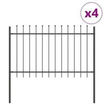 vidaXL Sodo tvora 4 pcs Pilka 6,8 x 1,2 m Miltelinis plienas