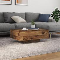Kavos staliukas su LED apšvietimu Senas medžio 85x55x31 cm