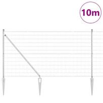 vidaXL Tvora su stulpais Sidabro 1,2 x 10 m Plienas