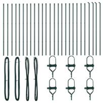 vidaXL Tvorelės stulpas 26 pcs Žalia 3,2 x 3,2 x 170 cm