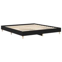 vidaXL Lovos rėmas Juodas ąžuolas 203 x 203 x 25 cm Apdirbta mediena
