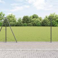 vidaXL Tvora su stulpais Pilka 1,2 x 10 m Plienas