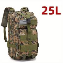 Vandeniui atspari žygio kuprinė,  25L (kamufliažas žalia)