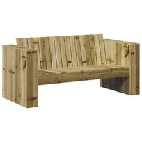 lauko sofa 2-vietė 134x60x62 cm apdorota pušies mediena