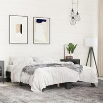 vidaXL Lovos rėmas, juodas, 150x200cm, apdirbta mediena ir metalas