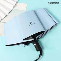 Automatinis saulės ir lietaus skėtis, madingas ir elegantiškas. ,  Mėlyna