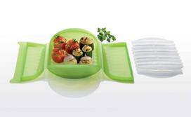 LÉKUÉ Garų kepimo krosnelė su padėklu 3-4 asmenims. Garų Kepimo Krosnelė LÉKUÉ, Su Padėklu, Žalia Spalva, 3-4 Asmenims