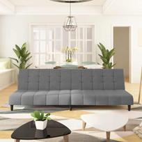 Dvivietė sofa-lova，Poilsio sofa, šviesiai pilkos spalvos, aksomas CFE13218