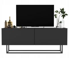 TV spintelė Meble Lindner 120 cm grafitas matinis, metalinis rėmas
