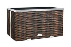 Lauko vazonas su laistymo sistema 95 cm x 39 cm x 43 cm, rudai juoda