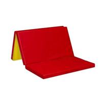 Gimnastikos čiužinys 150х100х5 cm trijų dalių raudonai geltonas