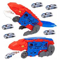 3-in-1 dinozaurų trasa + 6 automobiliai Click4Toys