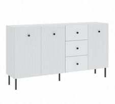 Komoda Intermeble Viena 3D3S, balta/juoda