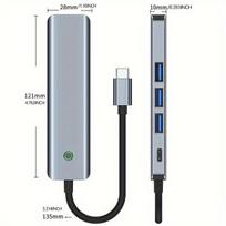 Vszapower Daugiafunkcis Volframo Centras - 4K HD, PD100W, Greitas USB 3.0 su 3 Jungtimis, Vieno Mygtuko Ekrano Projektavimas Konferencijoms.
