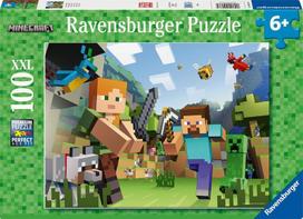 Ravensburger Minecraft Dėlionė 100 Xxl Detalių Vaikams nuo 6 Metų