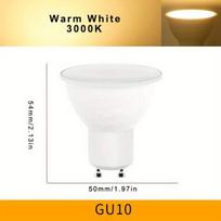 10vnt LED Prožektoriai GU10 MR16 E27 E14 12W ,  Šiltai balta 3000K