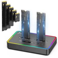 Išorinio kietojo disko dėklas Klonavimo stoties adapteris NVME PCIe M.2 USB-C 3.2 SSD, 20Gb/s