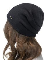 Vivisence Moterų kepurė Beanie, žiema, iš šiltų vilnos verpalų, klasikinis rudens, žiemos kepurė, jaukus, puikiai tinka, trys klostės ant nugaros, vidinis pamušalas, papildomas komfortas, juoda, vienas dydis, Vienas dydis