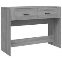 Konsolinis staliukas vidaXL, Apdirbta mediena, 100x39x75cm, pilka ąžuolo spalva, Pilka