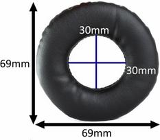 2x Ausų pagalvėlės Pagalvėlės Kempinėlės, skirtos SONY WH-CH500 WH-CH510 Sintetinė oda juoda