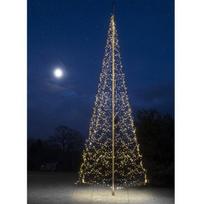 Kalėdų eglutė ant vėliavos stiebo Fairybell, 12 m, 4000 LED šiltai baltos