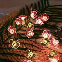 LED saulėgrąžų girlianda šventėms, 118 colių / 3 metrų 30 LED