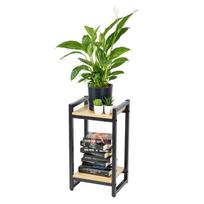 "Vertico" 65 cm metalinis stovintis gėlių stovas - juodas gėlių stovas