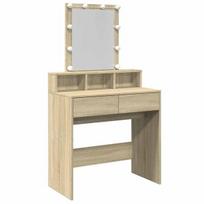 Kosmetinis staliukas，Makiažo stalas su LED, sonoma ąžuolo, 80x41x144,5cm CFE4094511